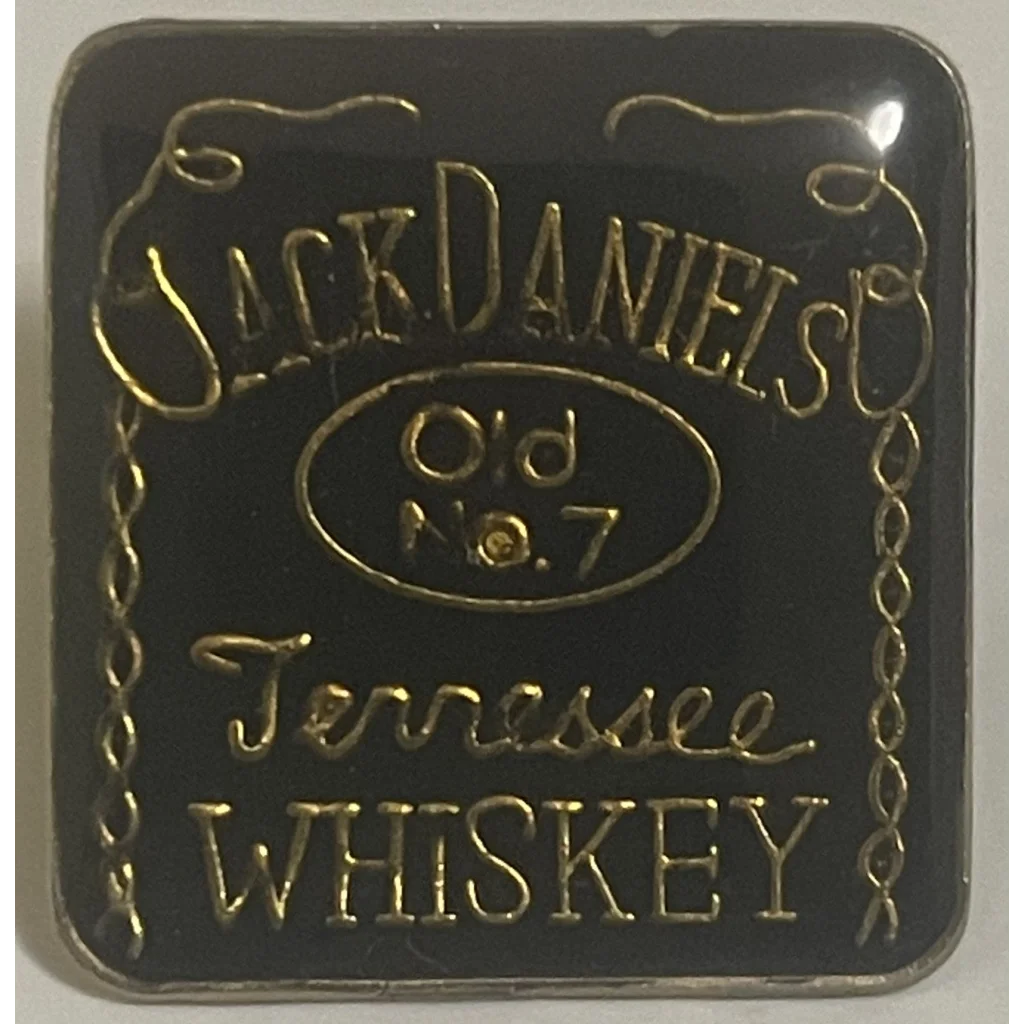 Vintage Jack Daniels Old No. 7 Black Label Tennessee Whiskey Enamel Pin Collectibles Antique Beer and Alcohol