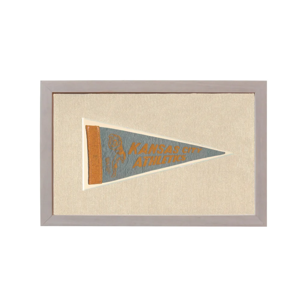 Vintage Kansas City Athletics Pennant | Rare Vintage Wool Felt Pennant Flag | vintageantiquesgifts.com
