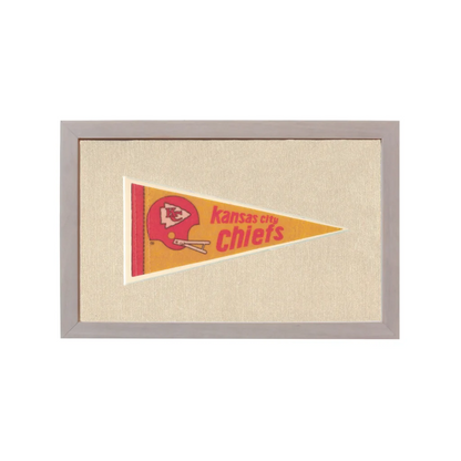 Vintage Kansas City Chiefs Pennant | Rare Vintage Wool Felt Pennant Flag | vintageantiquesgifts.com