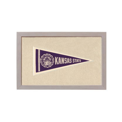 Vintage Kansas State University Pennant | Rare Vintage Wool Felt Pennant Flag | vintageantiquesgifts.com