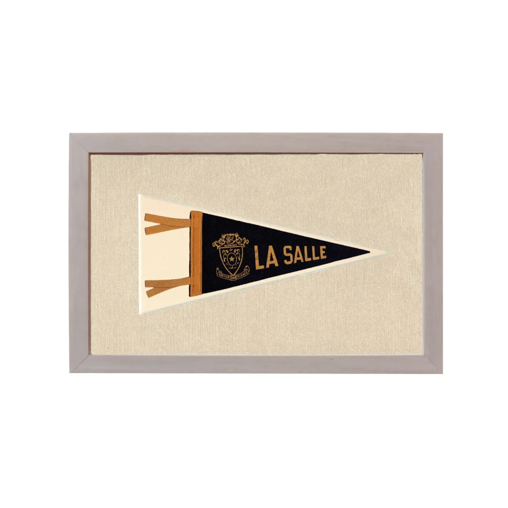 Vintage La Salle Pennant | Rare Vintage Wool Felt Pennant Flag | vintageantiquesgifts.com