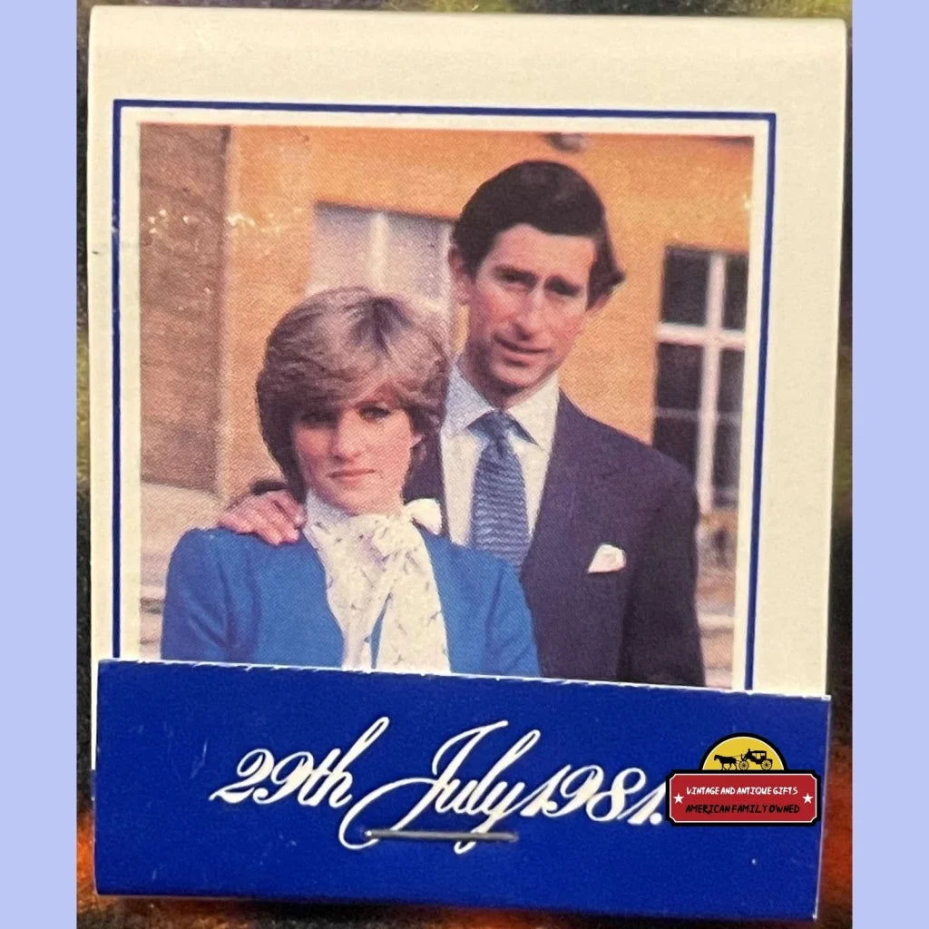 Vintage Lady Diana Prince Charles Of Wales Wedding Matchbook Unused 1981 - Advertisements - Antique Misc. Collectibles