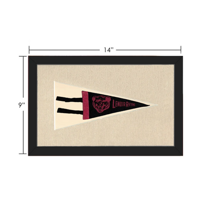 Vintage Lenoir Rhyme Pennant | Vintage Collectible Sports Pennant | vintageantiquesgifts.com
