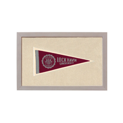 Vintage Lock Haven University Pennant | Rare Vintage Wool Felt Pennant Flag | vintageantiquesgifts.com