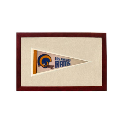 Vintage Los Angeles Rams Pennant | 1950s Wool Felt Pennant Framed Display | vintageantiquesgifts.com