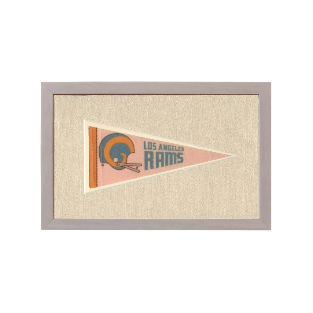 Vintage Los Angeles Rams Pennant | Rare Vintage Wool Felt Pennant Flag | vintageantiquesgifts.com