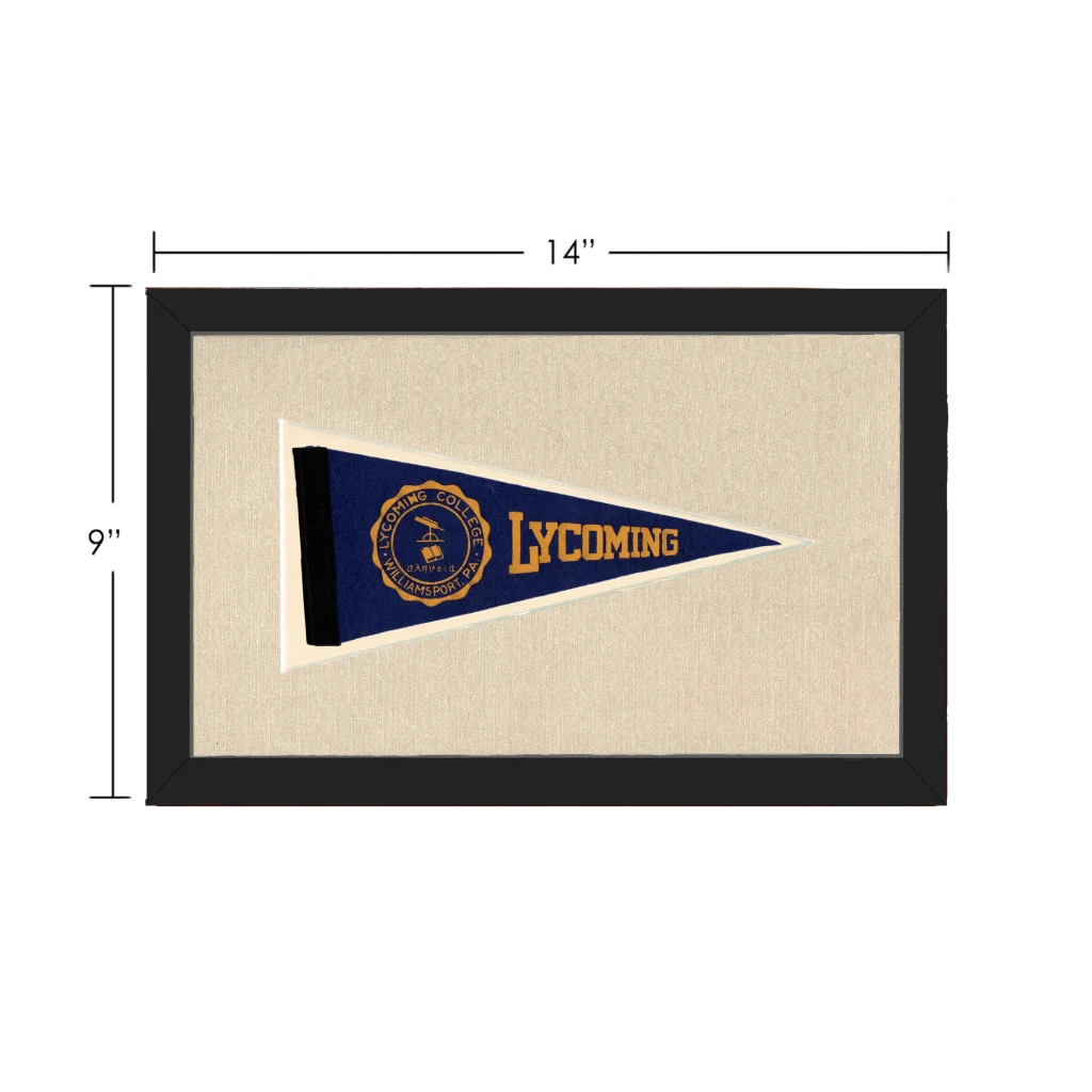 Vintage Lycoming College Pennant | Vintage Collectible Sports Pennant | vintageantiquesgifts.com