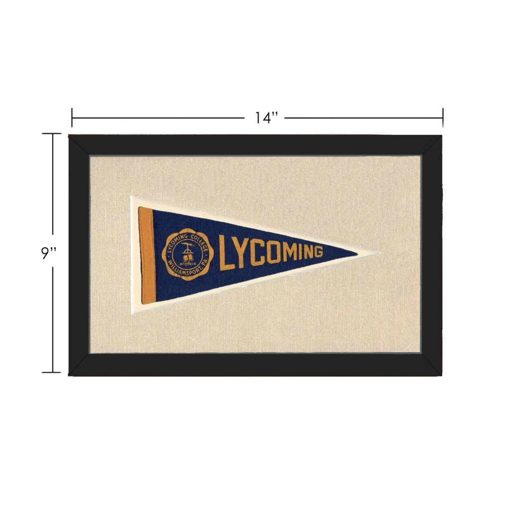 Vintage Lycoming College Pennant | Vintage Collectible Sports Pennant | vintageantiquesgifts.com