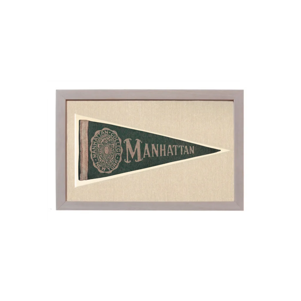 Vintage Manhattan College Pennant | Vintage Americana Sports Memorabilia | vintageantiquesgifts.com