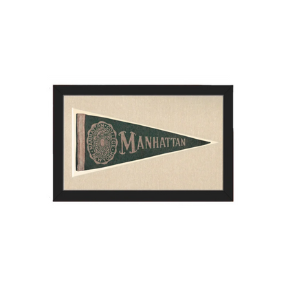 Vintage Manhattan College Pennant | Americana Memories | vintageantiquesgifts.com