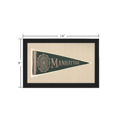 Vintage Manhattan College Pennant | Vintage Collectible Sports Pennant | vintageantiquesgifts.com