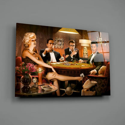Vintage Marilyn Monroe casino poker wall art canvas print