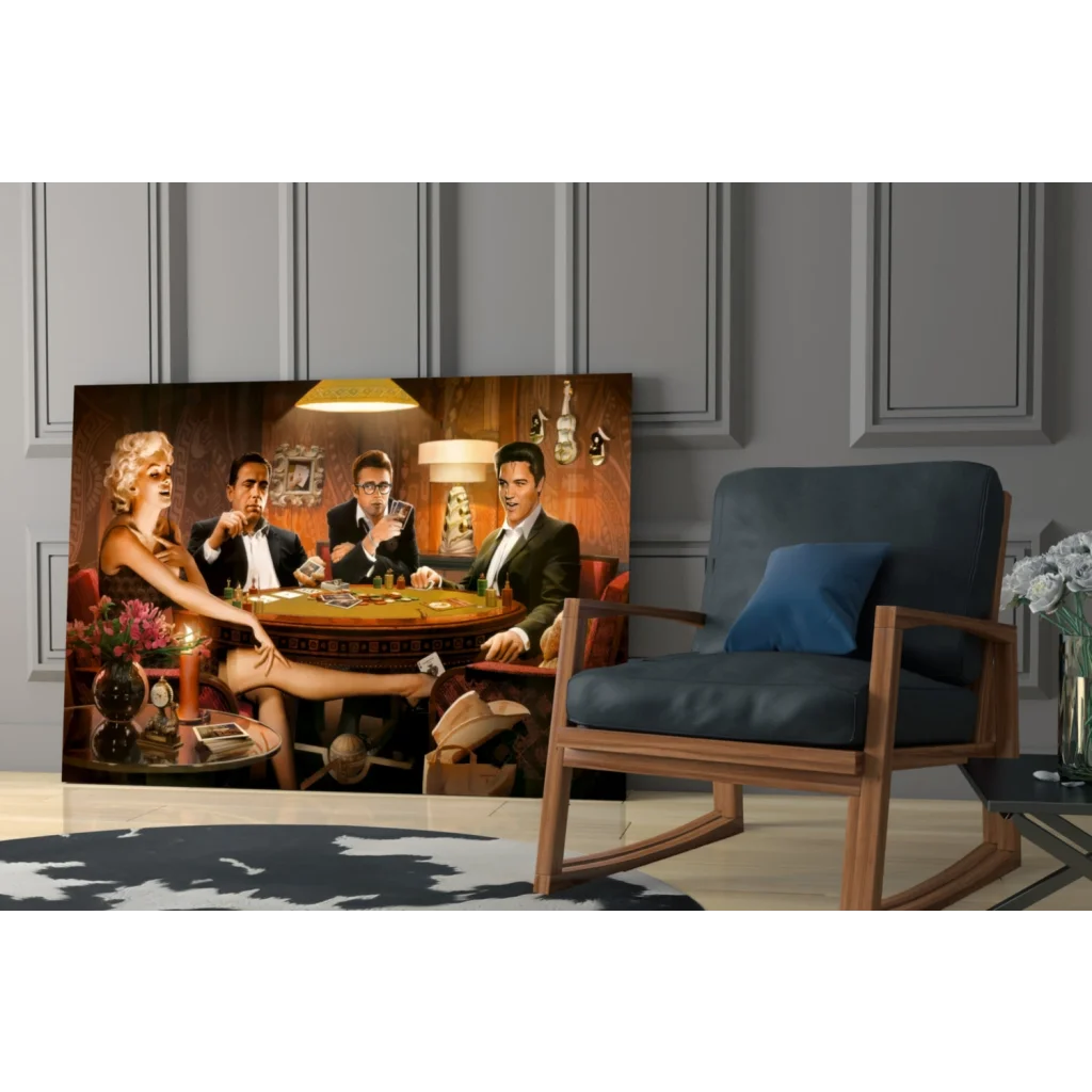 Vintage Marilyn Monroe poker wall art canvas print