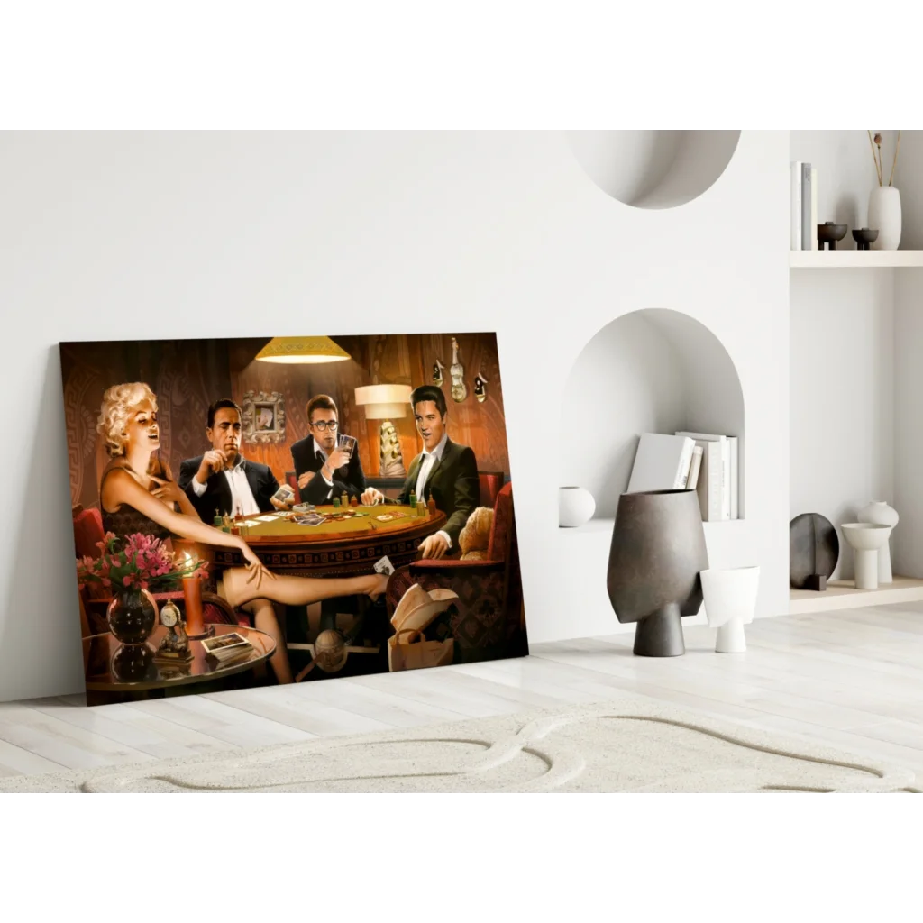 Vintage Marilyn Monroe casino poker wall art canvas print