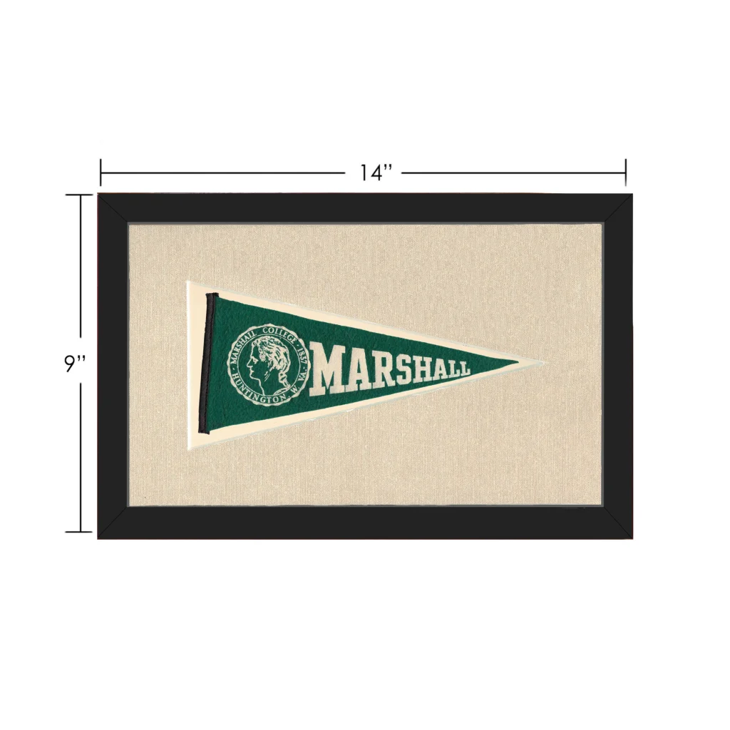 Vintage Marshall College Pennant | Vintage Collectible Sports Pennant | vintageantiquesgifts.com