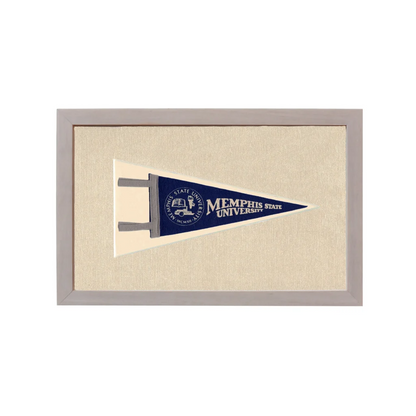 Vintage Memphis State University Pennant | Rare Vintage Wool Felt Pennant Flag | vintageantiquesgifts.com
