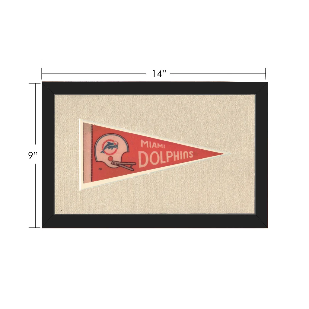 Vintage Miami Dolphins Pennant | Vintage Collectible Sports Pennant | vintageantiquesgifts.com