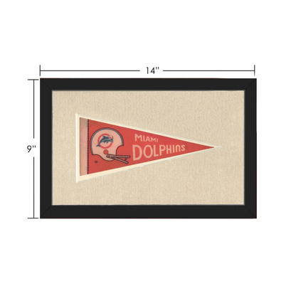 Vintage Miami Dolphins Pennant | Vintage Collectible Sports Pennant | vintageantiquesgifts.com