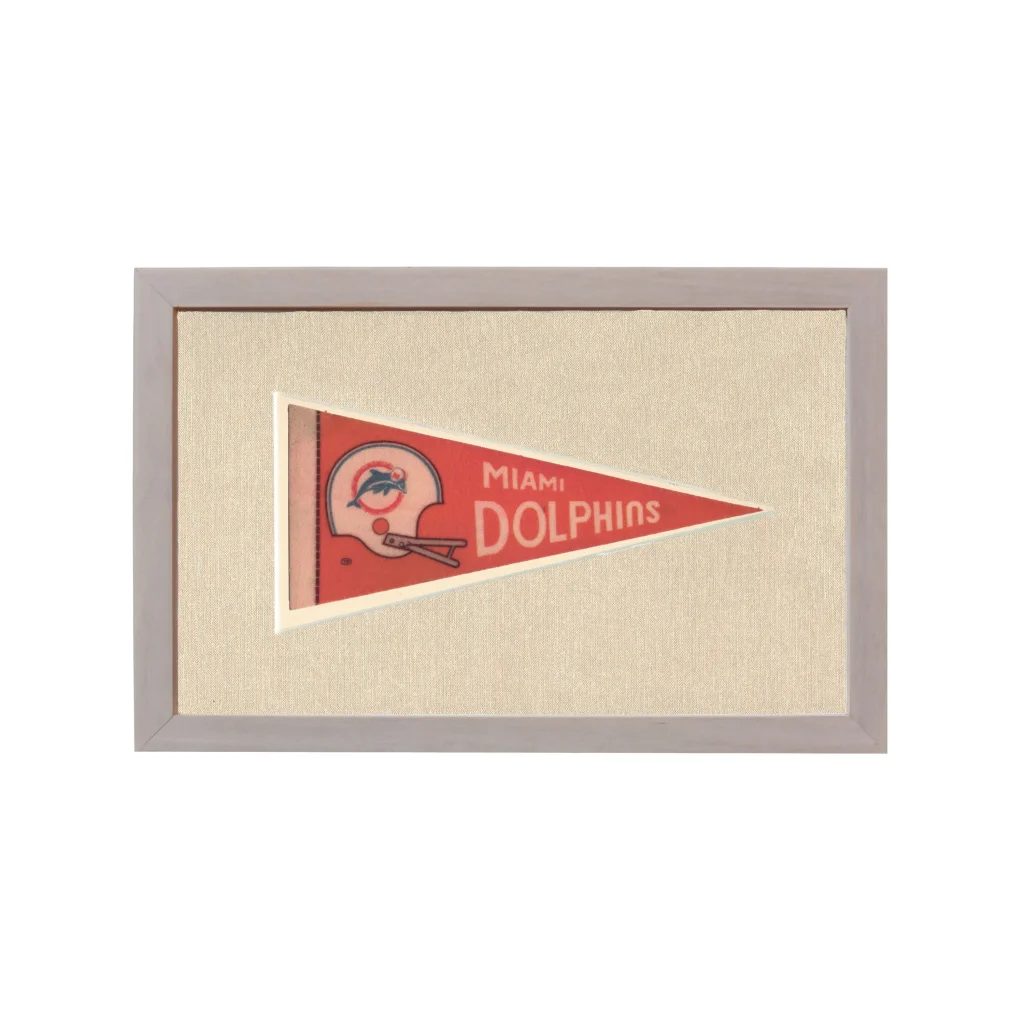 Vintage Miami Dolphins Pennant | Rare Vintage Wool Felt Pennant Flag | vintageantiquesgifts.com