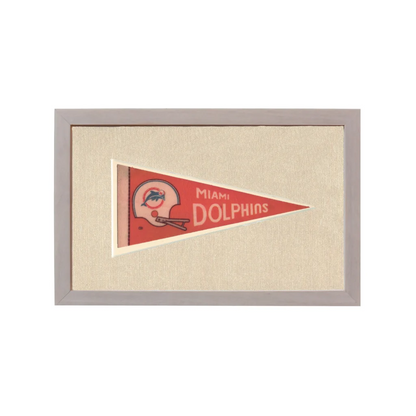 Vintage Miami Dolphins Pennant | Rare Vintage Wool Felt Pennant Flag | vintageantiquesgifts.com