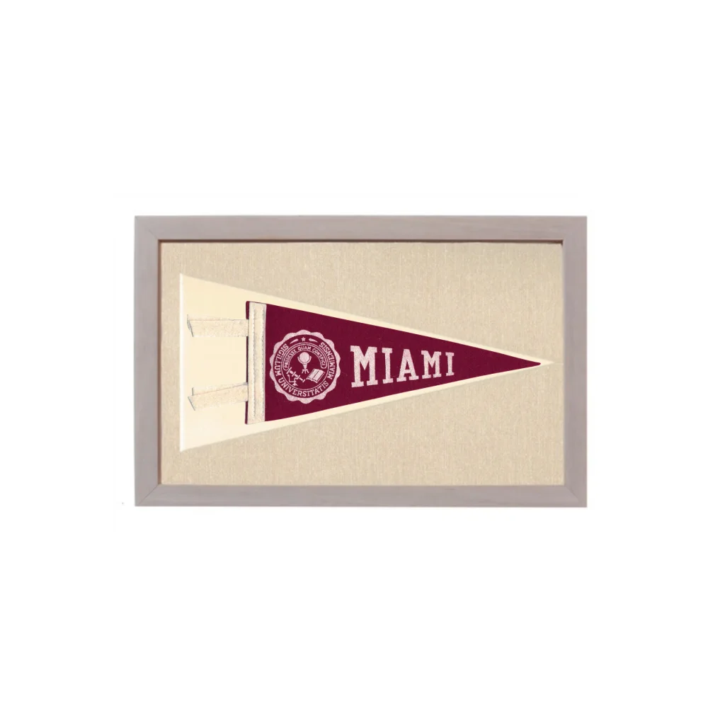 Vintage Miami University Pennant | Vintage Americana Sports Memorabilia | vintageantiquesgifts.com