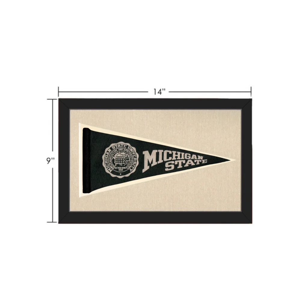 Vintage Michigan State Pennant | Vintage Collectible Sports Pennant | vintageantiquesgifts.com
