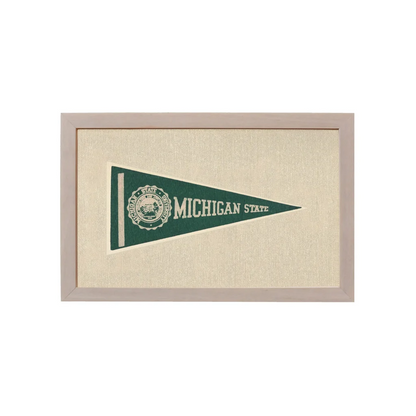 Vintage Michigan State Pennant | Vintage Americana Sports Memorabilia | vintageantiquesgifts.com