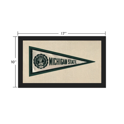 Vintage Michigan State Silk Pennant | Vintage Collectible Sports Pennant | vintageantiquesgifts.com