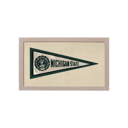 Vintage Michigan State Silk Pennant | Vintage Americana Sports Memorabilia | vintageantiquesgifts.com