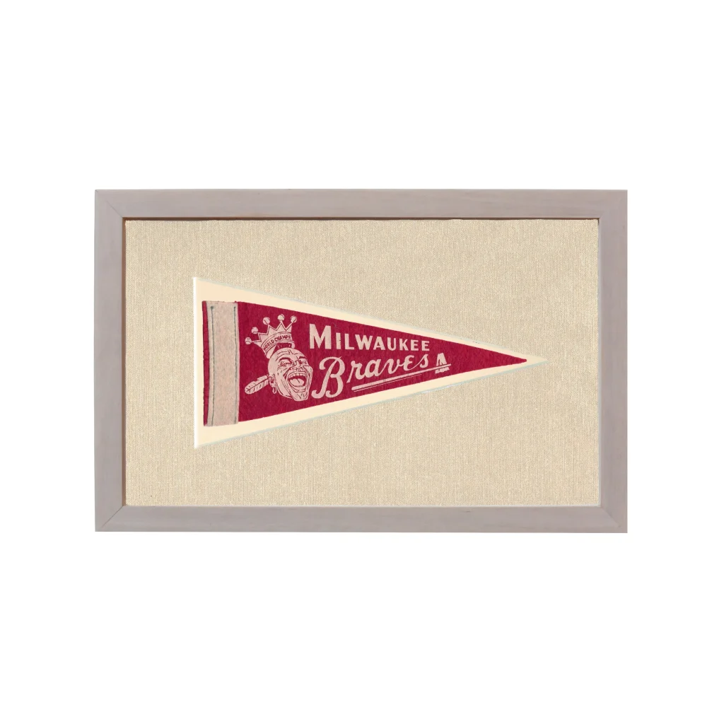 Vintage Milwaukee Braves Pennant | Rare Vintage Wool Felt Pennant Flag | vintageantiquesgifts.com