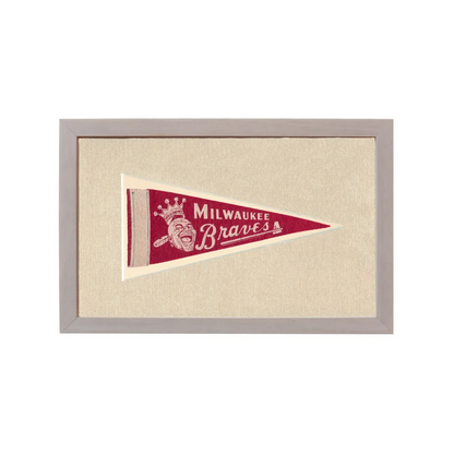 Vintage Milwaukee Braves Pennant | Rare Vintage Wool Felt Pennant Flag | vintageantiquesgifts.com
