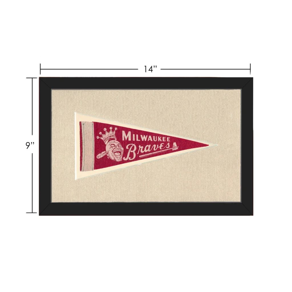 Vintage Milwaukee Braves Pennant | Vintage Collectible Sports Pennant | vintageantiquesgifts.com