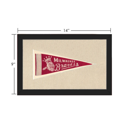 Vintage Milwaukee Braves Pennant | Vintage Collectible Sports Pennant | vintageantiquesgifts.com