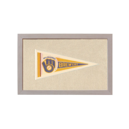 Vintage Milwaukee Brewery Pennant | Rare Vintage Wool Felt Pennant Flag | vintageantiquesgifts.com