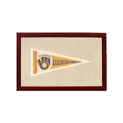 Vintage Milwaukee Brewery Pennant | 1950s Wool Felt Pennant Framed Display | vintageantiquesgifts.com