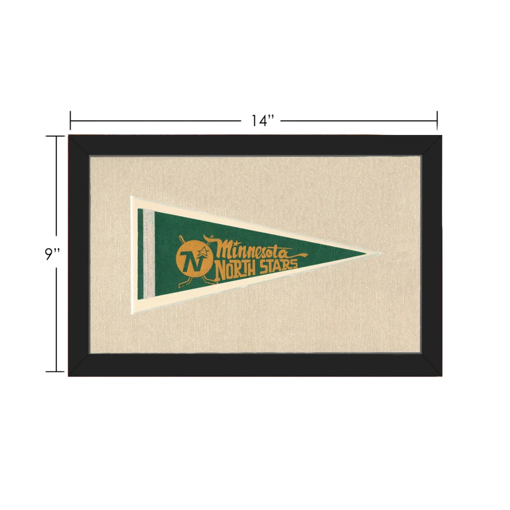 Vintage Minnesota North Stars Pennant | Vintage Collectible Sports Pennant | vintageantiquesgifts.com