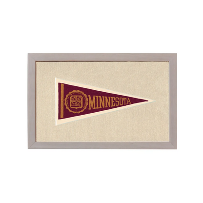 Vintage Minnesota Pennant | Rare Vintage Wool Felt Pennant Flag | vintageantiquesgifts.com