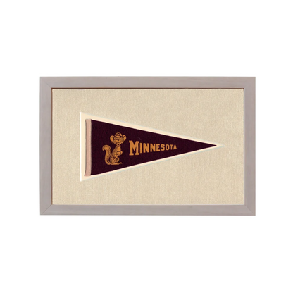 Vintage Minnesota Pennant | Rare Vintage Wool Felt Pennant Flag | vintageantiquesgifts.com