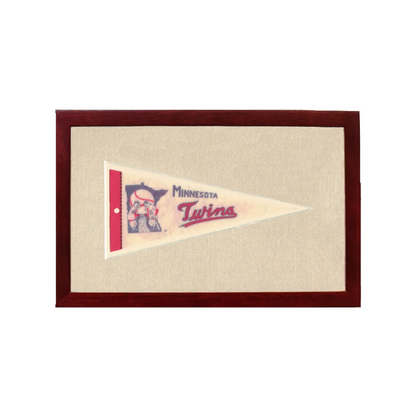 Vintage Minnesota Twins Pennant | 1950s Wool Felt Pennant Framed Display | vintageantiquesgifts.com