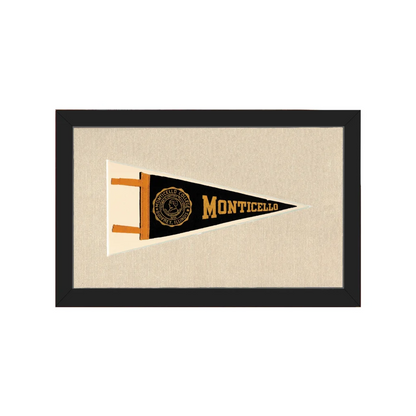 Vintage Monticello College Pennant | Americana Memories | vintageantiquesgifts.com