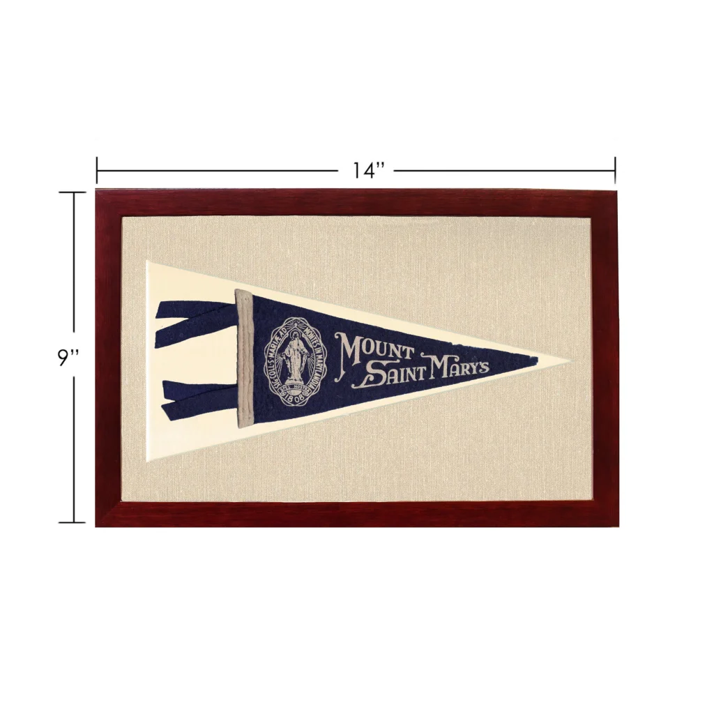 Vintage Mount Saint Mary's College Pennant | Vintage Americana Sports Memorabilia | vintageantiquesgifts.com