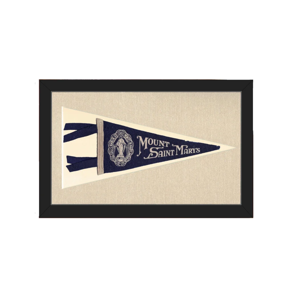 Vintage Mount Saint Mary's College Pennant | Americana Memories | vintageantiquesgifts.com