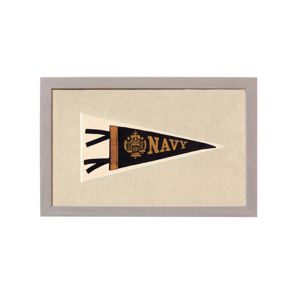 Vintage Navy Pennant | Rare Vintage Wool Felt Pennant Flag | vintageantiquesgifts.com