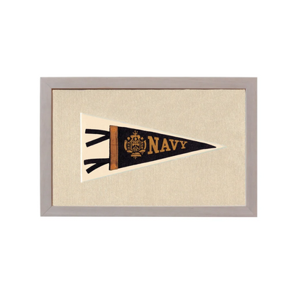 Vintage Navy Pennant | Rare Vintage Wool Felt Pennant Flag | vintageantiquesgifts.com