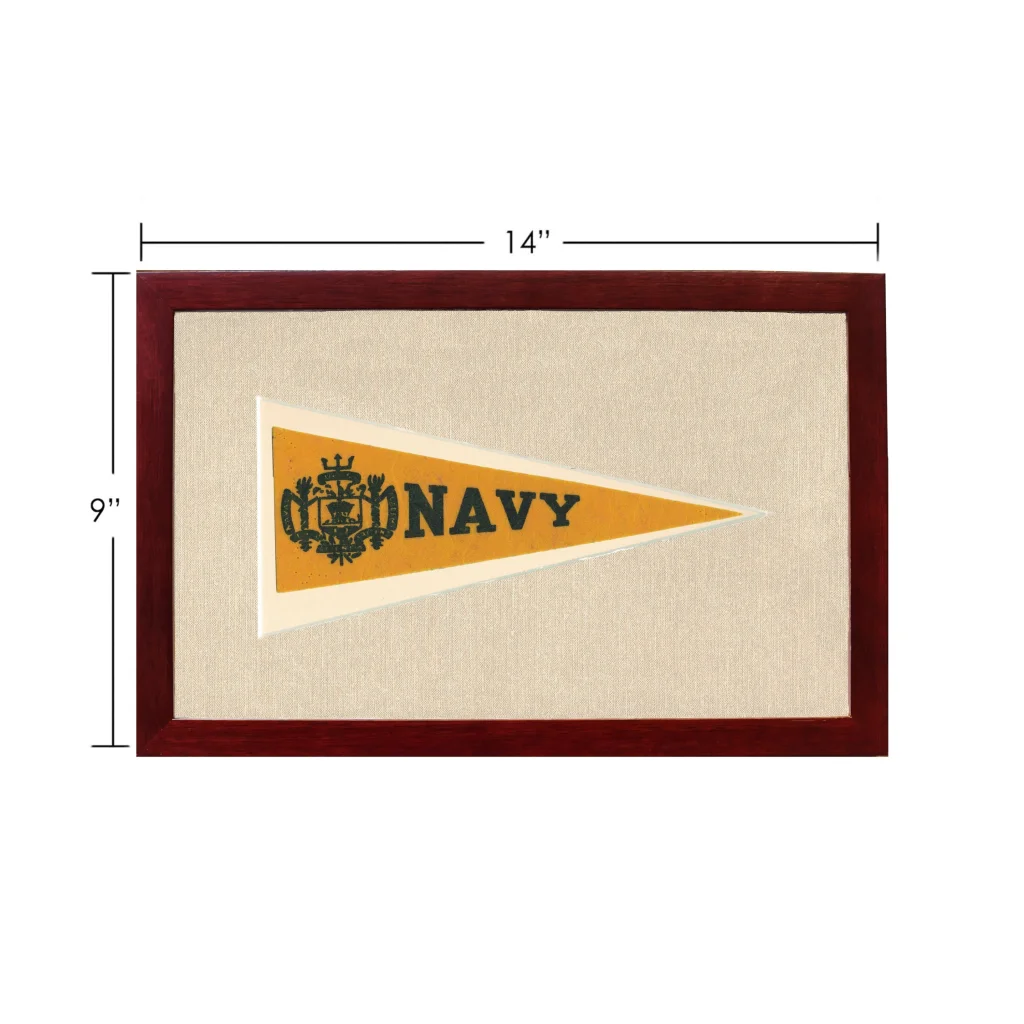 Vintage Navy Pennant | Vintage Americana Sports Memorabilia | vintageantiquesgifts.com