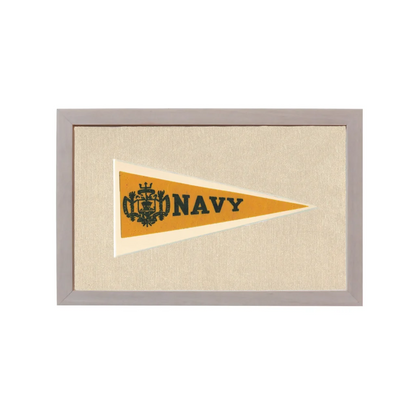 Vintage Navy Pennant | Rare Vintage Wool Felt Pennant Flag | vintageantiquesgifts.com