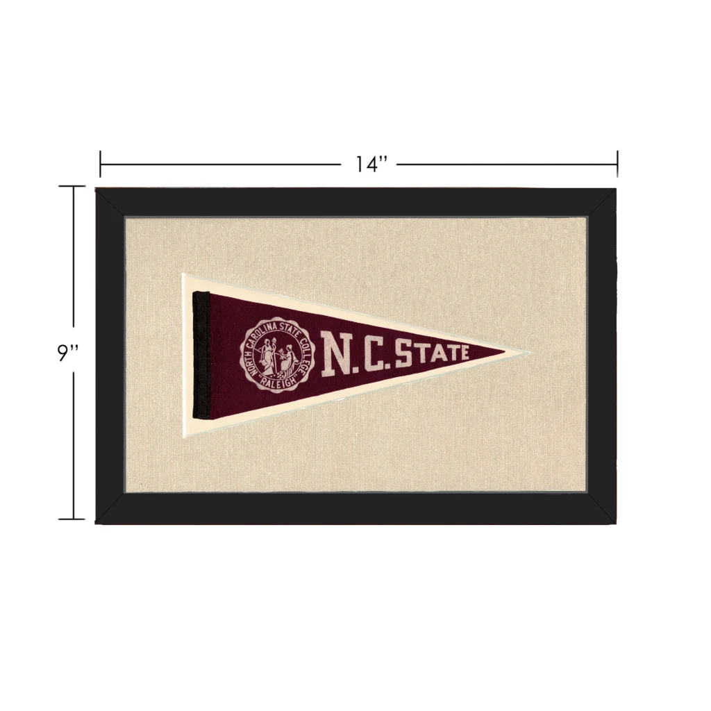 Vintage NC State Pennant | Vintage Collectible Sports Pennant | vintageantiquesgifts.com