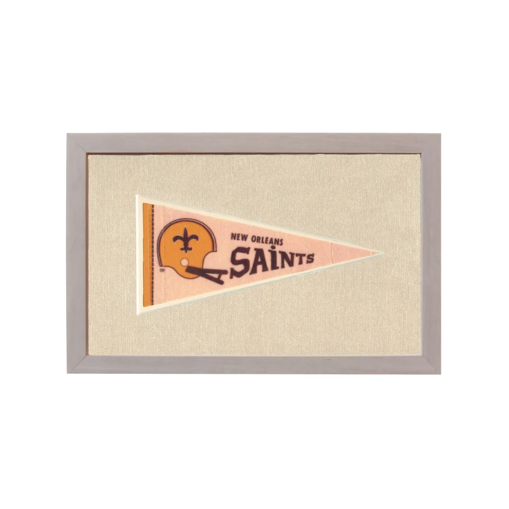 Vintage New Orleans Saints Pennant | Rare Vintage Wool Felt Pennant Flag | vintageantiquesgifts.com