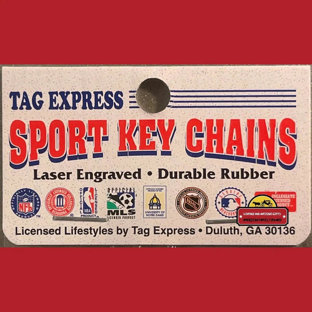 Product label for Tag Express Sport Key Chains with Houston Tennessee Oilers logo