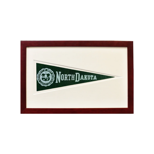 Vintage North Dakota Wool Felt Hormel Pennant Flag | Americana Memories | vintageantiquesgifts.com